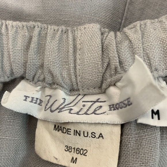 T19 The White House Super High-Ris Vintage 100% Linen Drawstring Shorts - Picture 7 of 11